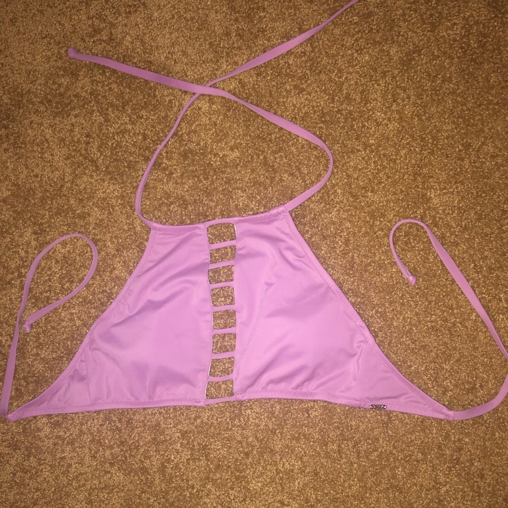 Lavender PINK halter bathing suit top